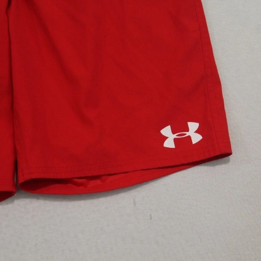 Under Armour Red Men Trunks Board Shorts Summer Beach Size 30